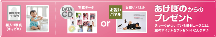 あけぼのからのプレゼント 額入り写真(キャビネ)or写真データorお祝いパネル