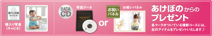 あけぼのからのプレゼント 額入り写真(キャビネ)or写真データorお祝いパネル